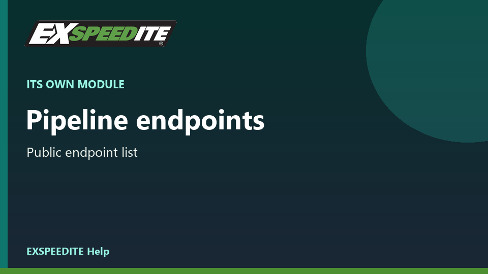 Pipeline API Endpoints Help