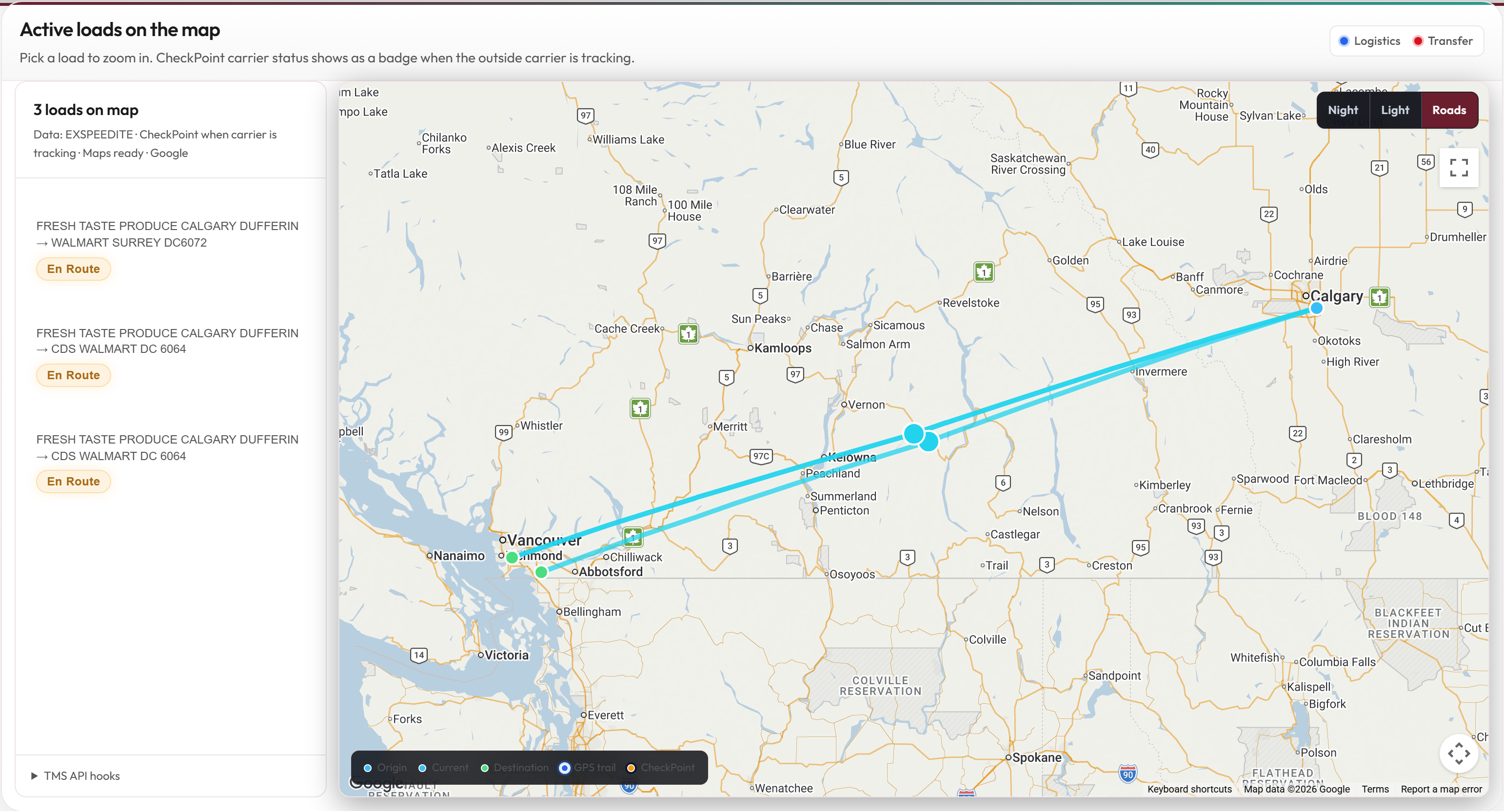 Pipeline Shipper Portal Live Map